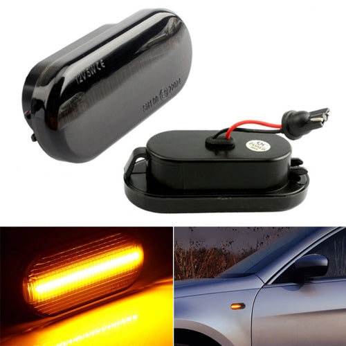 2 PCS D12V / 5W Car LED Leaf Board Side Flowing Water Turn Signal Light for Volkswagen(Black)