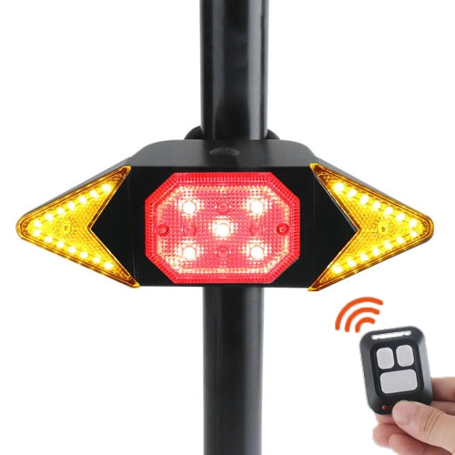 USB Rechargeable Bicycle Turn Light Wireless Remote Control Bike Tail Light