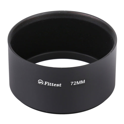 FITTEST 72mm Thread Type Straight Tube Full Metal Lens Hood Shade for Medium Telephoto Lens