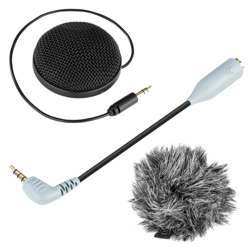 BOYA BY-MM2 Omnidirectional Stereo Condenser Microphone with Windshield for Smartphones, DSLR Cameras and Video Cameras