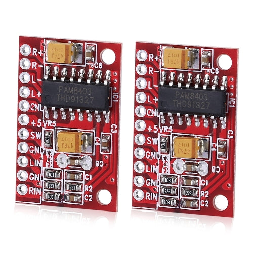 2 PCS LandaTianrui LDTR-WG0126 3W Audio Amplifier Board (Red)