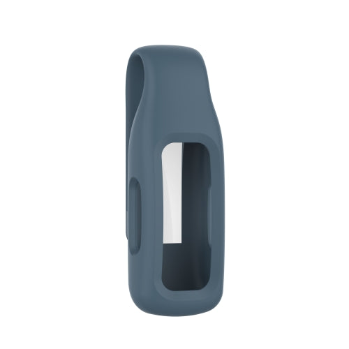 For Fitbit Inspire 2 Steel Sheet Silicone Protective Clip Case Cover(Rock Cyan)