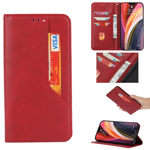 For Huawei P smart 2021 Magnetic Horizontal Flip Leather Case with Holder & Card Slots & Wallet(Red)