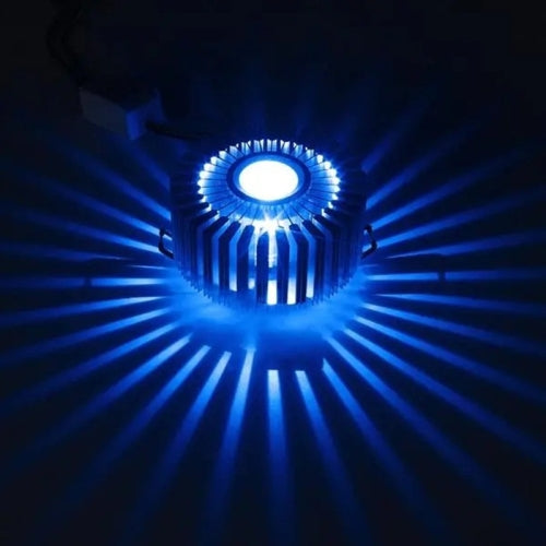 3W LED Circle Aluminum Ceiling Light Bar KTV Fixture Corridor Balcony Pendant Lamp, Style:Surface Mounted(Blue)