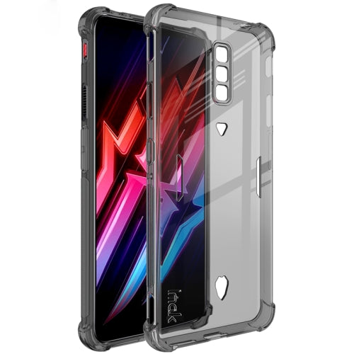 For Nubia Red Magic 6 / 6 Pro IMAK All-inclusive Shockproof Airbag TPU Case with Screen Protector(Transparent Black)