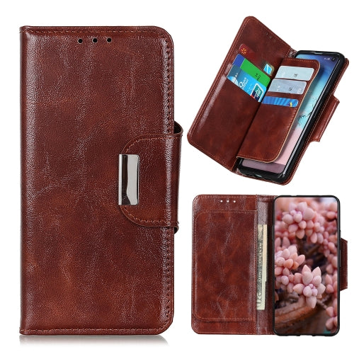 For Alcatel 1L (2021) Crazy Horse Texture Horizontal Flip Leather Case with Holder & 6-Card Slots & Wallet(Brown)