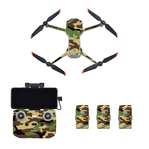 STARTRC Drone + Remote Control + Battery Protective PVC Sticker for DJI Air 2S(Camouflage Green)