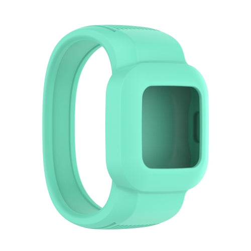 For Garmin Vivofit JR3 No Buckle Silicone Pure Color Replacement Watchband, Size:S(Teal)