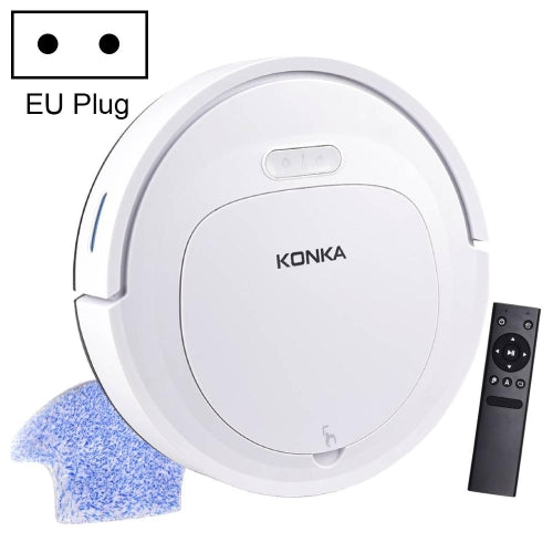 KONKA KC-V88(WJ) 18.5W Low-noise Household Intelligent Remote Control Automatic Cleaning Sweeping Robot, Suction: 1800pa, EU Plug(White)