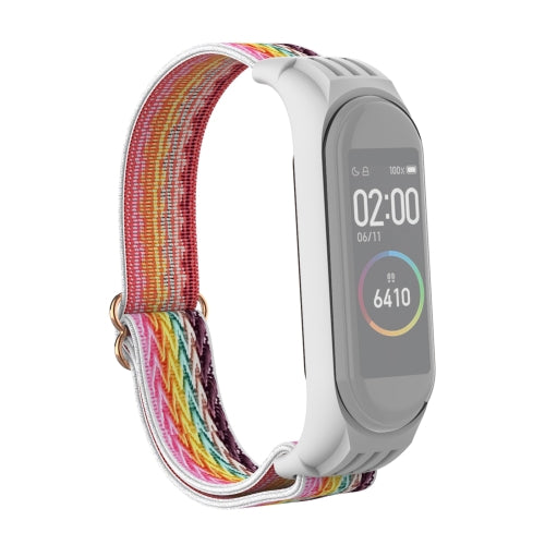 For Xiaomi Mi Band 6 / 5 / 4 / 3 Wavy Texture 8-shaped Buckle Replacement Strap Watchband(Colorful)