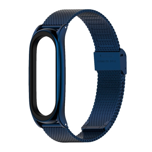 For Xiaomi Mi Band 6 / 5 / 4 / 3 Mijobs Milan Buckle Plus Stainless Steel Replacement Watchband(Blue)