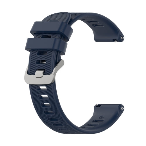 For Garmin Forerunner 158 / 55 Twill Silicone Replacement Strap Watchband(Midnight Blue)