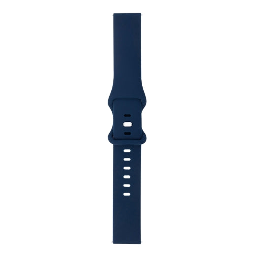 For Samsung Galaxy Watch Active / Active 2 40mm / Active 2 44mm 8-buckle Silicone Replacement Strap Watchband(Midnight Blue)