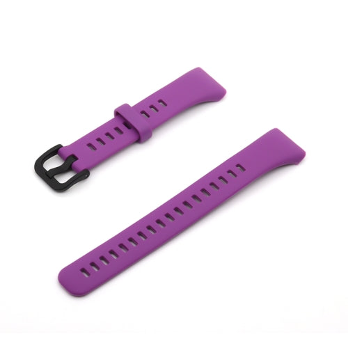 For Honor Band 6 Pure Color Silicone Replacement Strap Watchband(Purple)