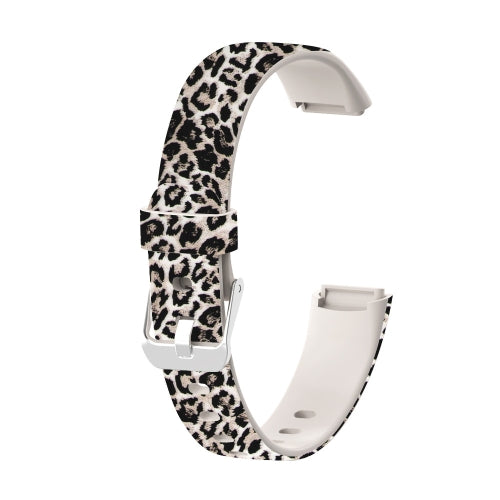 For Fitbit Luxe Special Edition Printing Silicone Replacement Strap Watchband, Size: S(Brown Leopard)