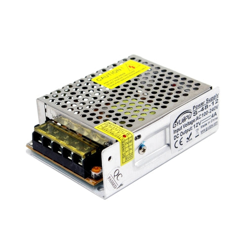 S-48-12 DC12V 4A 48W LED Regulated Switching Power Supply, Size: 110 x 79 x 36mm