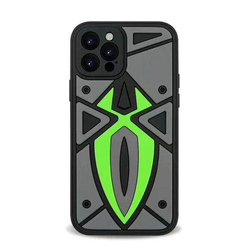 Camouflage Spider Series All-inclusive Precise Hole Shockproof Case For iPhone 13 Pro(Fluorescent Green)