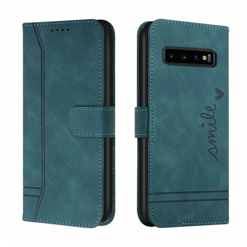 For Samsung Galaxy S10+ Retro Skin Feel Horizontal Flip Soft TPU + PU Leather Case with Holder & Card Slots & Photo Frame(Army Green)