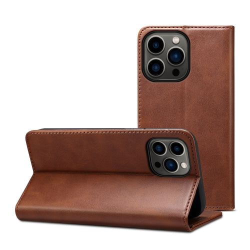 Calf Texture Horizontal Flip Leather Case with Holder & Card Slots & Wallet For iPhone 13 Pro Max(Brown)