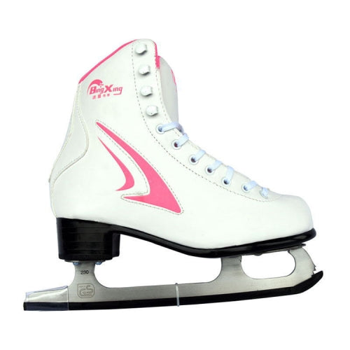 BING XING PVC Upper + Rubber + Stainless Steel Unisex Figure Skating Ice Skates Shoes, Size: 32(Pink White Enhanced Version)