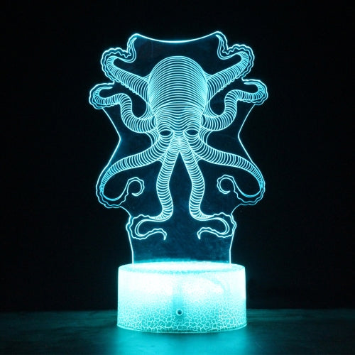 HY06 Crack Base Sea Animal Series Creative 3D Colorful LED Decorative Night Light, Touch Version