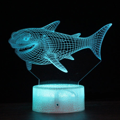 HY03 Crack Base Sea Animal Series Creative 3D Colorful LED Decorative Night Light, Remote Control Version