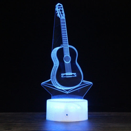 YQ02 Crack Base Musical Instrument Series Creative 3D Colorful LED Decorative Night Light, Remote Control Version