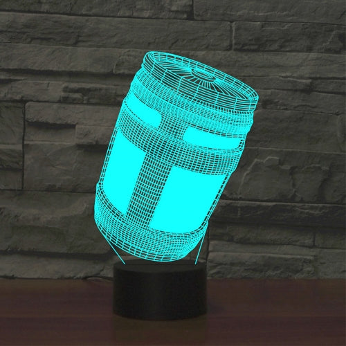 Black Base Creative 3D LED Decorative Night Light, Powered by USB and Battery, Pattern:Wine Barrel