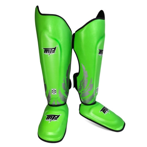 MTB SJ-020A Freestyle Grappling Boxing Fighting Training Taekwondo Shin Ankle Protector Foot Guard Protective Gear, Size:XL(Green)