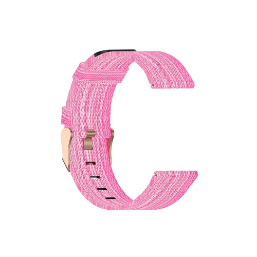 For Galaxy Watch 42mm Nylon Canvas Strap(Pink)