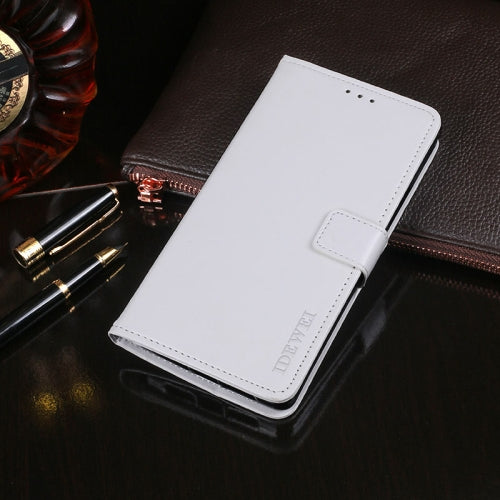 For Alcatel 1S 2019 / 5024D idewei Crazy Horse Texture Horizontal Flip Leather Case with Holder & Card Slots & Wallet(White)