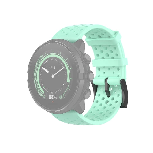 For Suunto 9 Breathable Silicone Strap, Exclude the Subject(Mint Green)