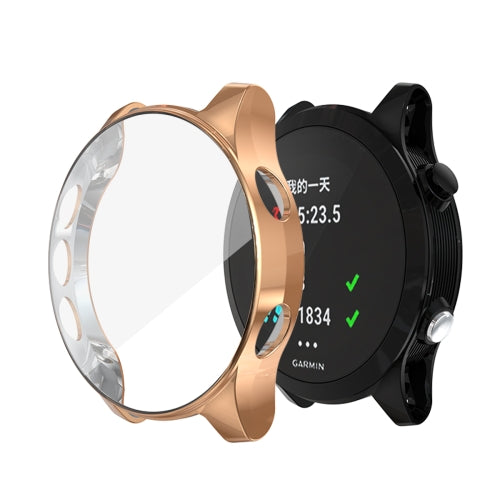 For Garmin Forerunner 935 TPU Electroplated Watch Case(Rose Gold)