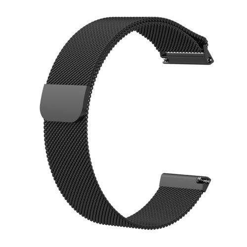 For Fitbit Versa Milanese Replacement Wrist Strap Watchband, Size:L(Black)