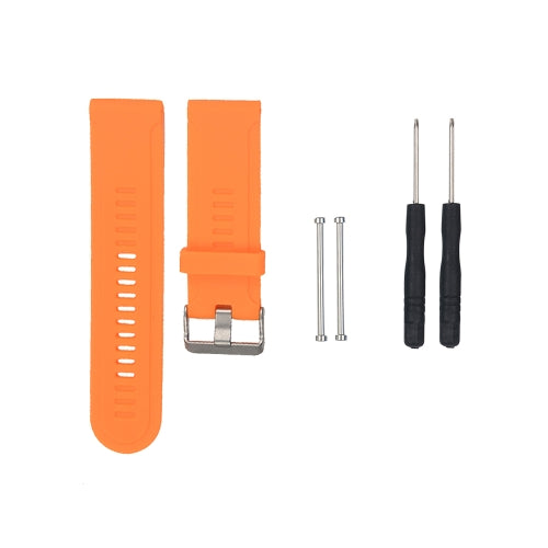 For Garmin Fenix3 HR Silicone Replacement Wrist Strap Watchband(Orange)