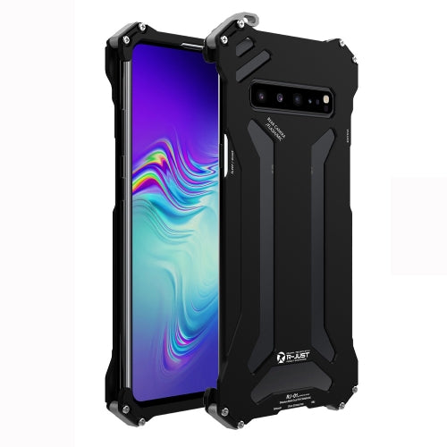 For Samsung Galaxy S10 5G R-JUST Shockproof Armor Metal Protective Case(Black)