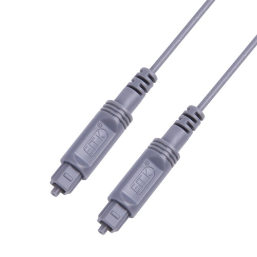 1m EMK OD2.2mm Digital Audio Optical Fiber Cable Plastic Speaker Balance Cable(Silver Grey)