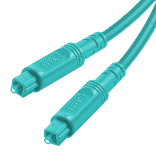 10m EMK OD4.0mm Square Port to Square Port Digital Audio Speaker Optical Fiber Connecting Cable(Sky Blue)