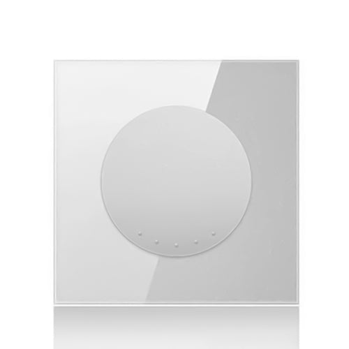 86mm Round LED Tempered Glass Switch Panel, Gray Round Glass, Style:One Open Multiple Control