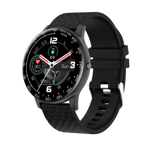 OVSEN H30 1.3 inch Round Color Screen Smart Watch, IP67 Waterproof, Support Sleep Monitoring/Two-way Anti-lost Etc, Silicone Strap(Black)