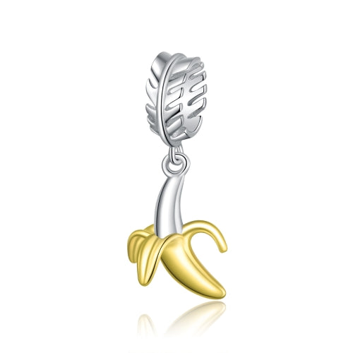 S925 Sterling Silver Banana Fruit Pendant DIY Bracelet Necklace Accessories