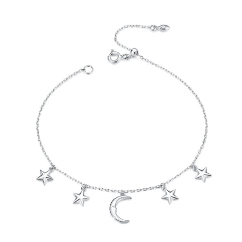 S925 Sterling Fantasy Star Moon Women Bracelet