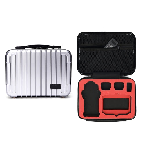 For DJI Mavic Air 2 Shockproof Portable ABS Suitcase Storage Bag Protective Box(Silver)