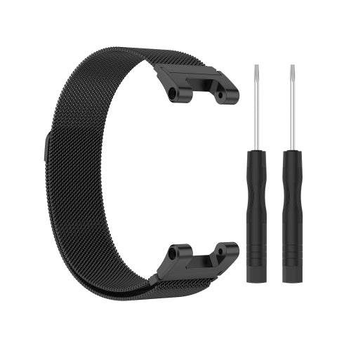 For Huami Amazfit Ares A1908 Milan Replacement Strap with Utility Knife(Black)