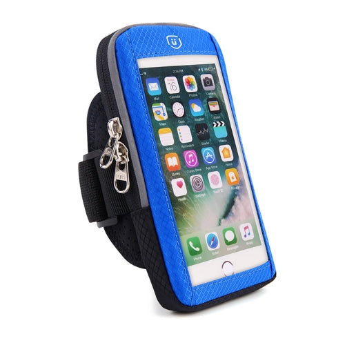 YIPINU YA19 Outdoor Sport Fitness Waterproof Touch Screen Mobile Phone Arm Bag(Blue)