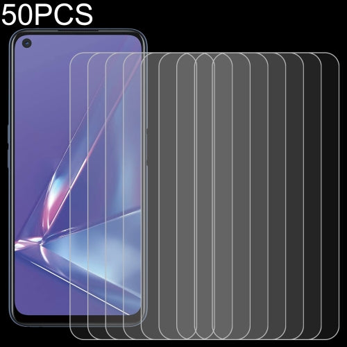 For OPPO A73 5G 50 PCS 0.26mm 9H 2.5D Tempered Glass Film