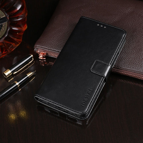 For Blackview BV9900 Pro idewei Crazy Horse Texture Horizontal Flip Leather Case with Holder & Card Slots & Wallet(Black)