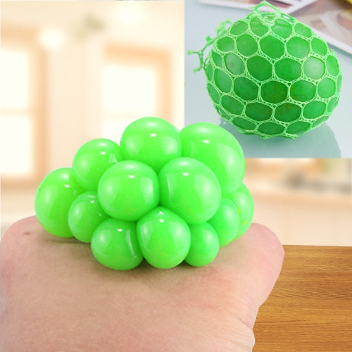 5cm Anti-Stress Face Reliever Grape Ball Extrusion Mood Squeeze Relief Healthy Funny Tricky Vent Toy with Hanging Ring (Green)