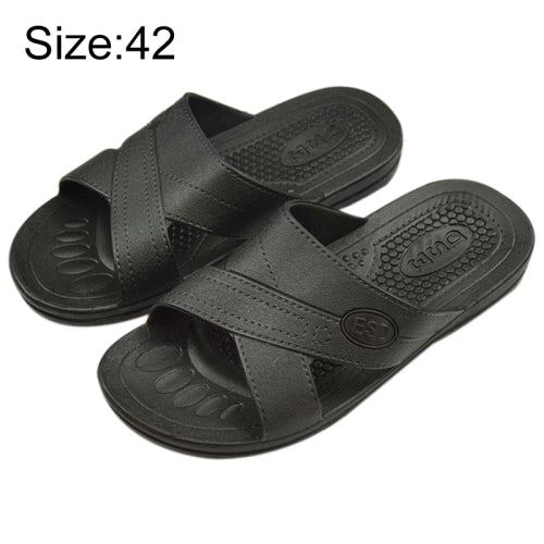 Anti-static Non-slip X-shaped Slippers, Size: 42 (Black)