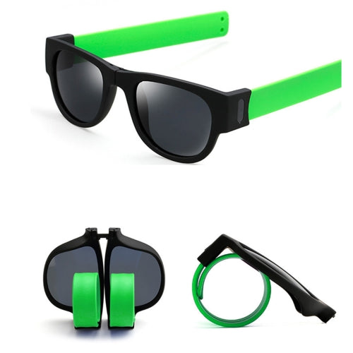 New Fashion Crimp Folding Mirror Pops Polarized Sunglasses Casual UV400 Protection Glasses for Men / Women(Green)